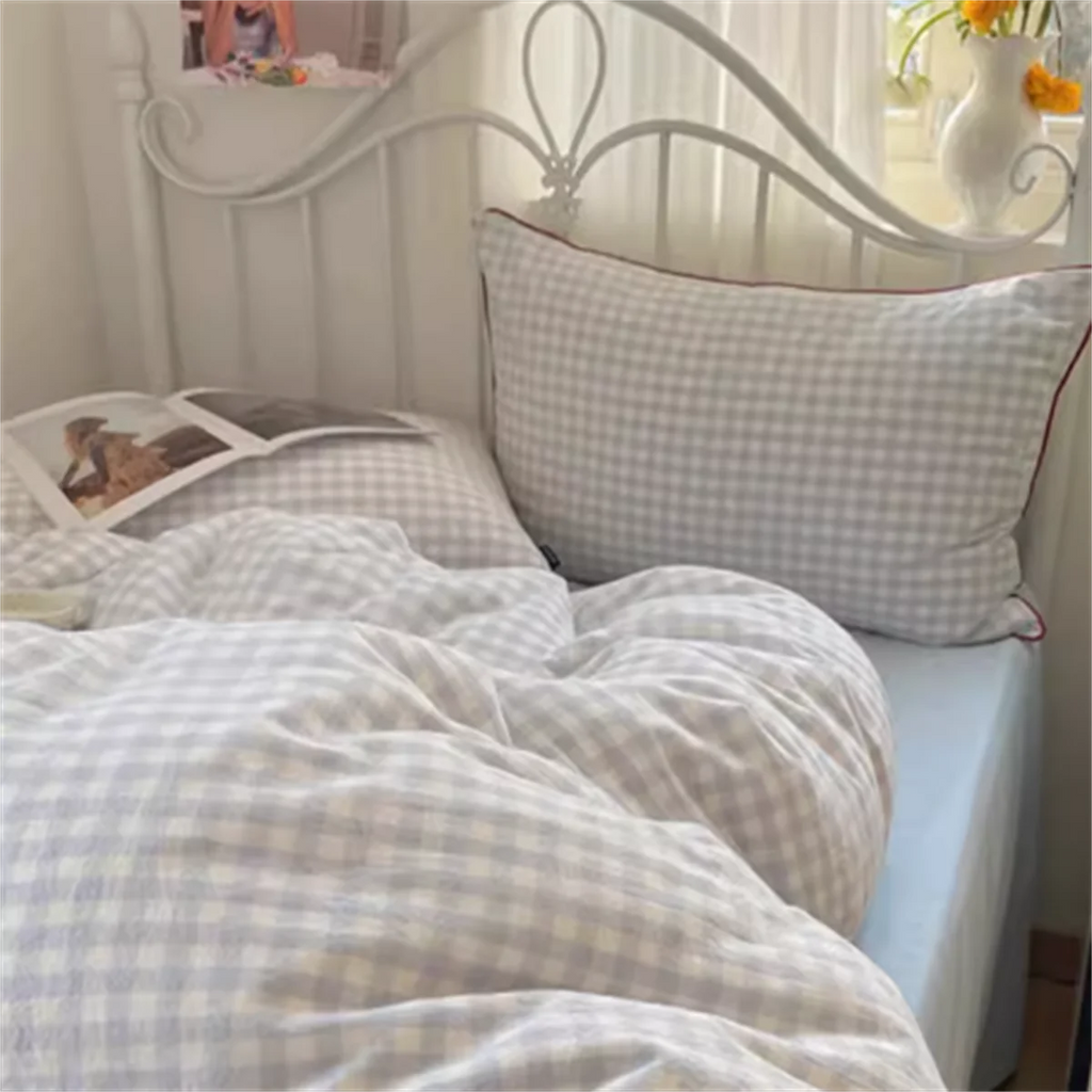 Plaid Check Bedding Set