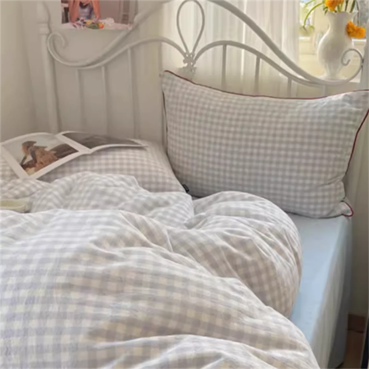 Plaid Check Bedding Set