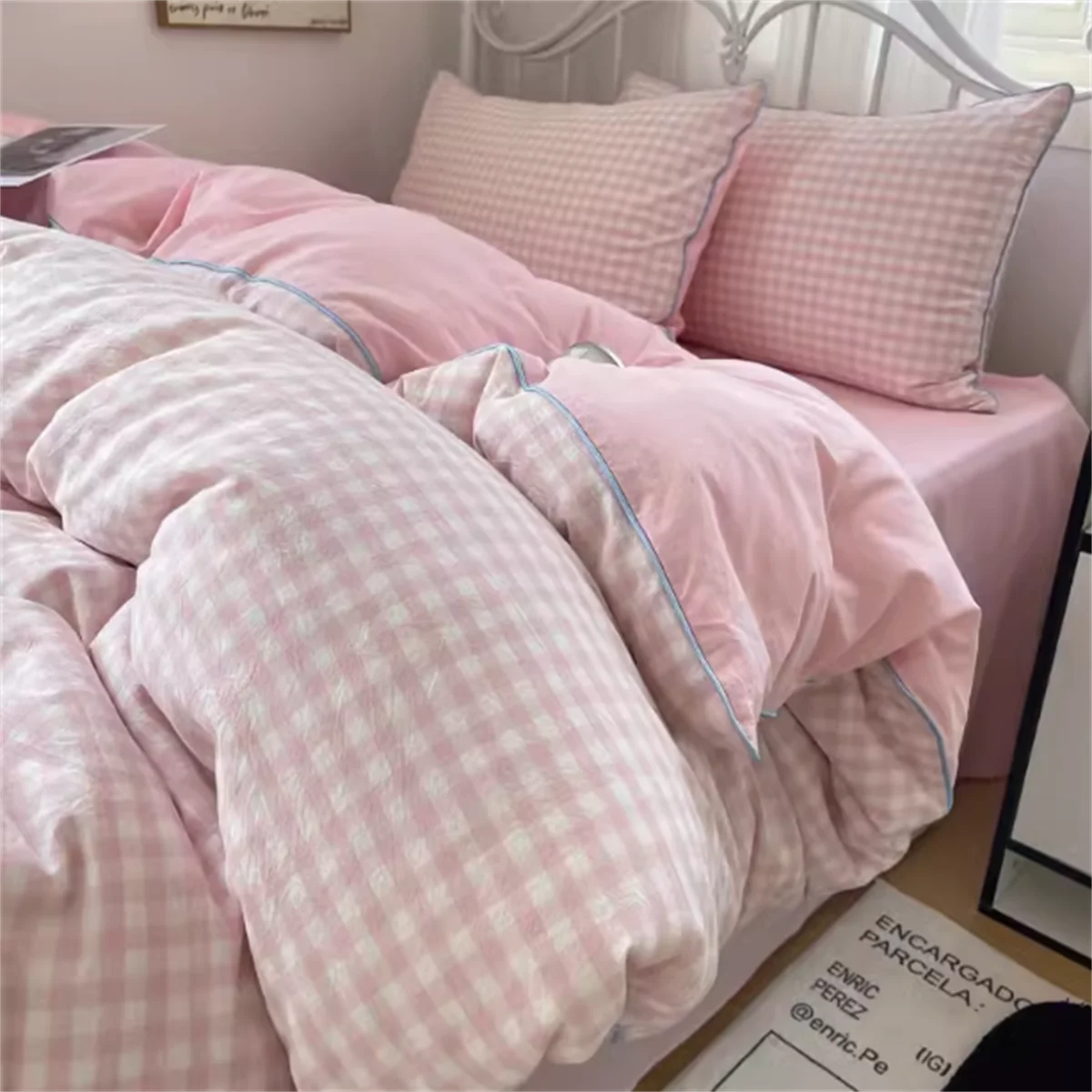 Plaid Check Bedding Set