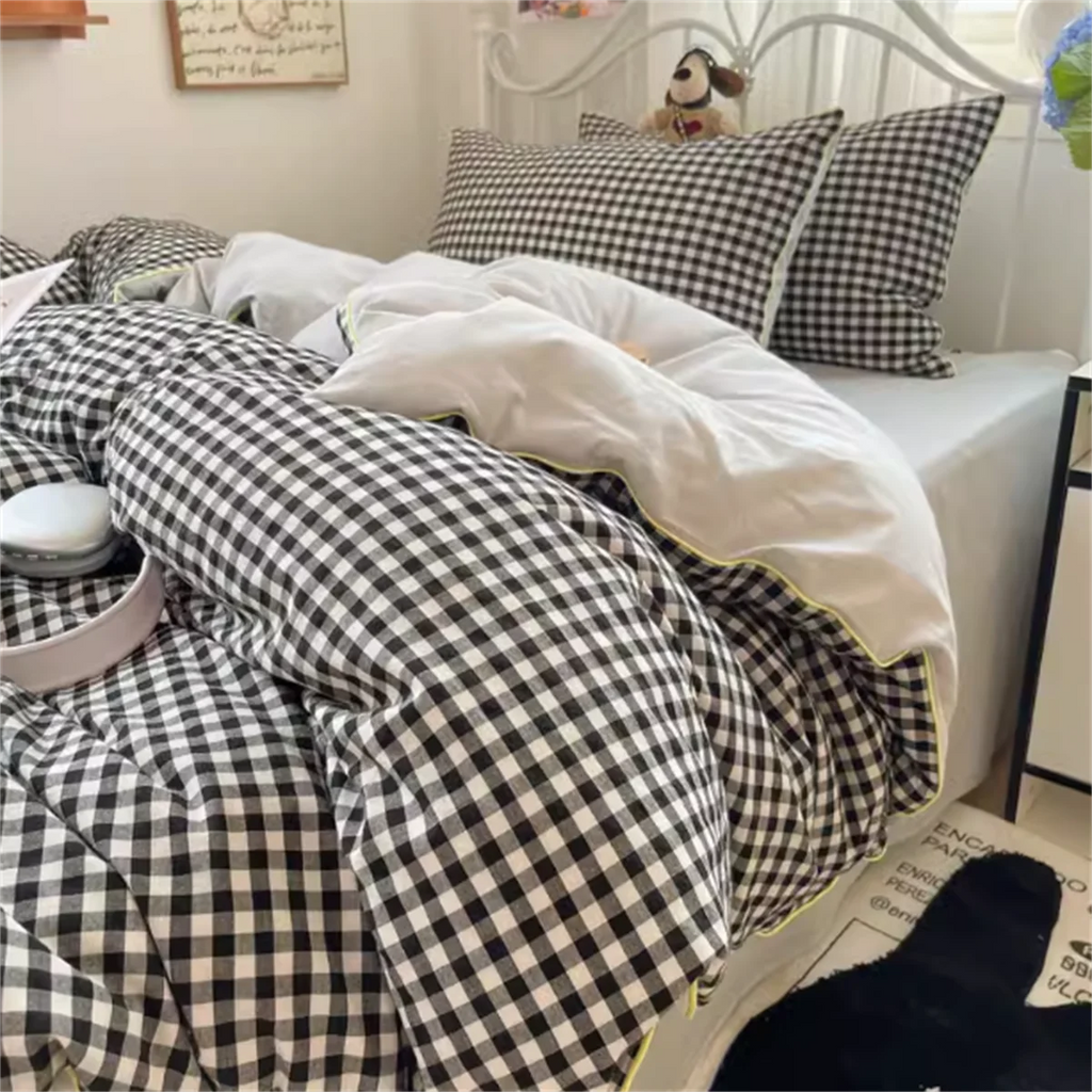 Plaid Check Bedding Set