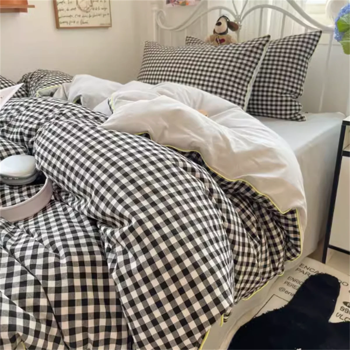 Plaid Check Bedding Set