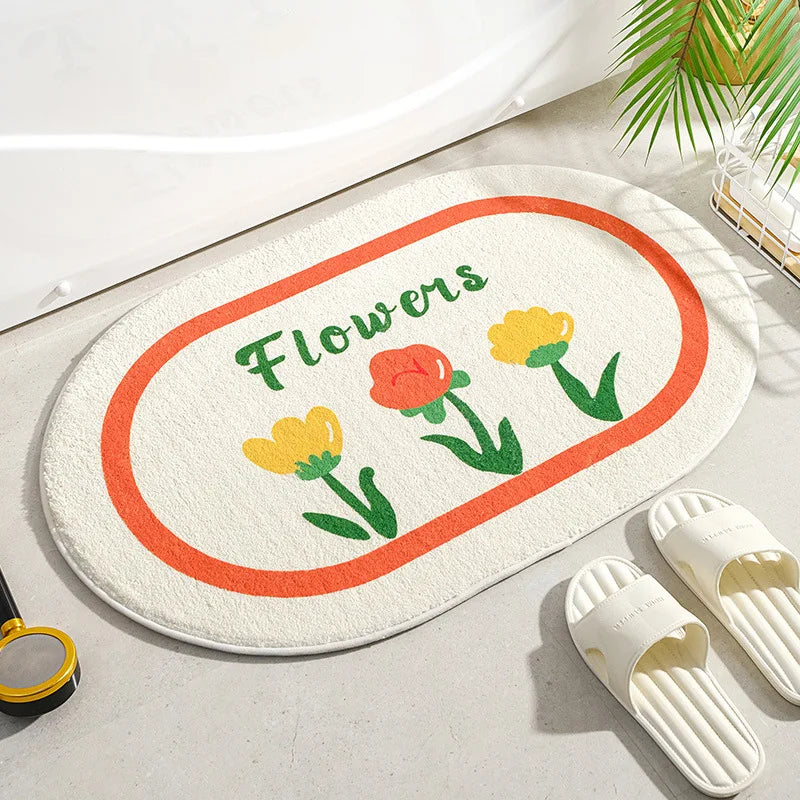 Floral Soft Floor Mat