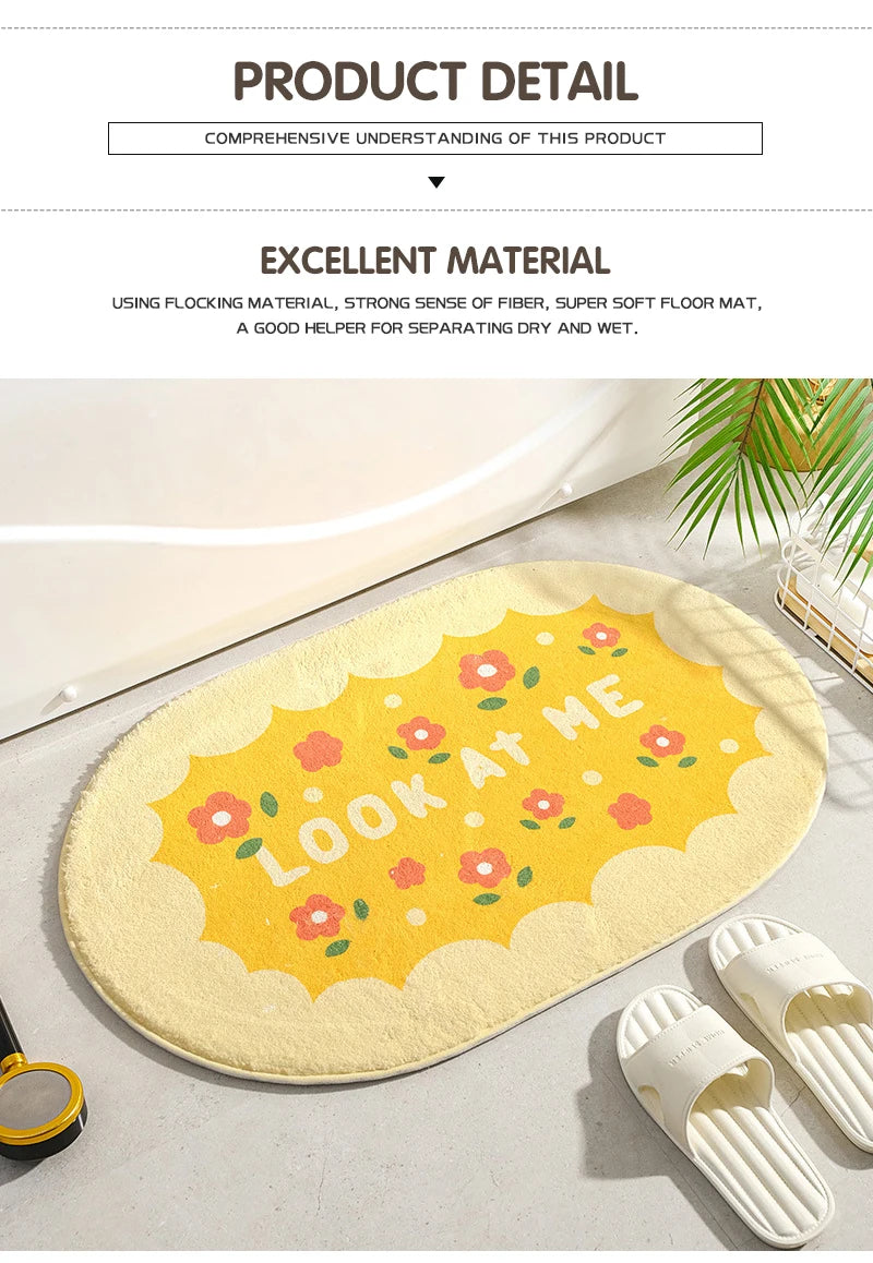 Floral Soft Floor Mat