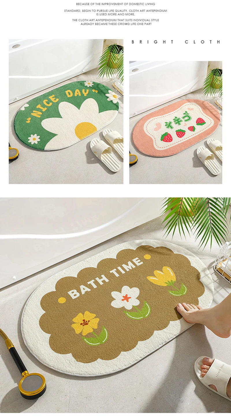 Floral Soft Floor Mat