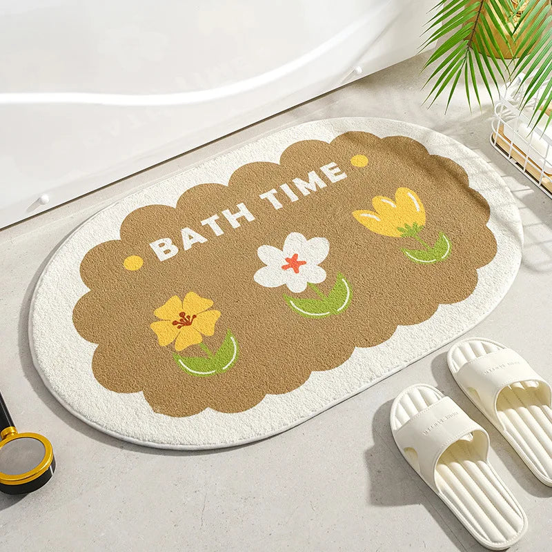 Floral Soft Floor Mat