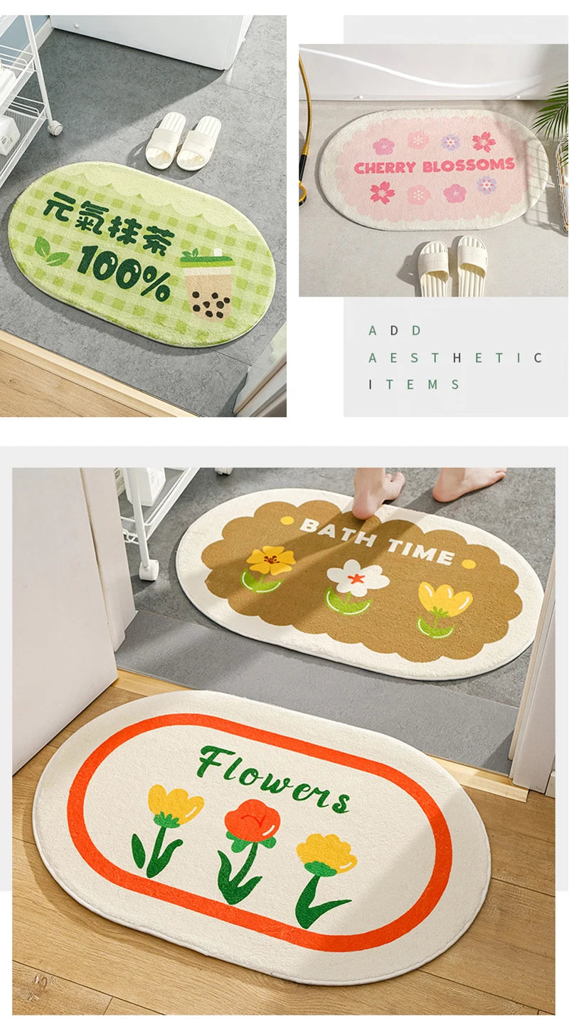 Floral Soft Floor Mat