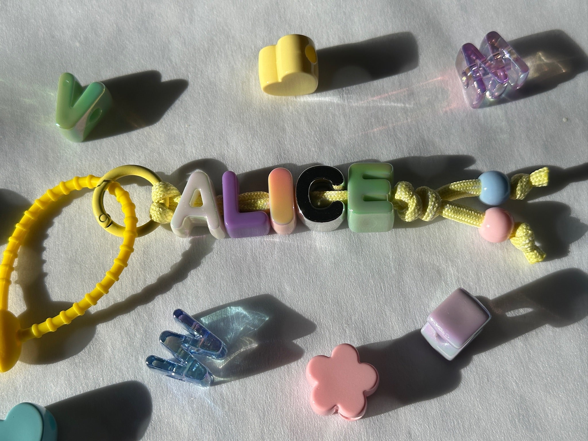 🌼  Personalized Initial Keyring