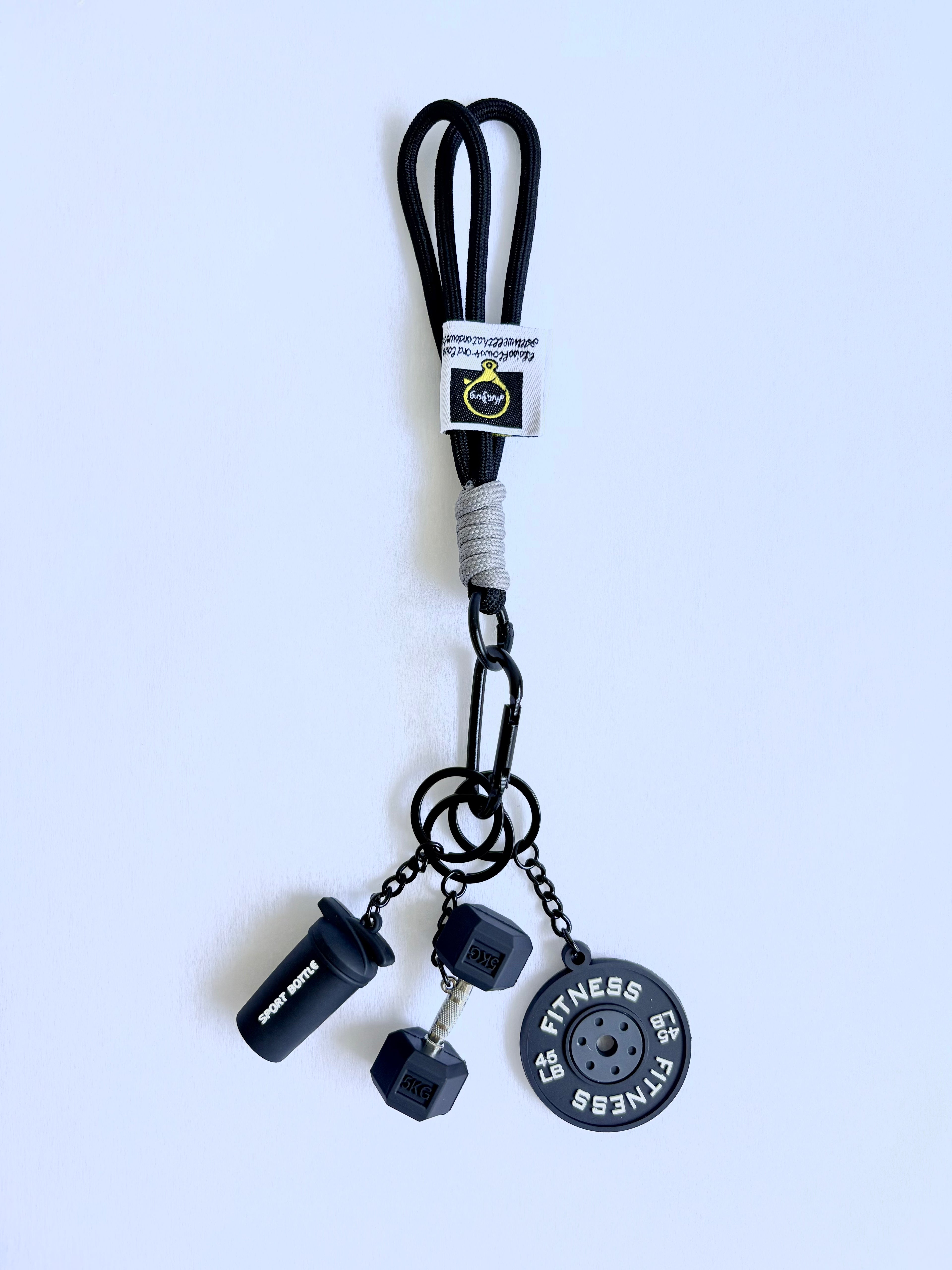 Personalized Fitness & Wellness Charm Keychain Set (Options: Gym / Yoga & Pilates / Pickleball)