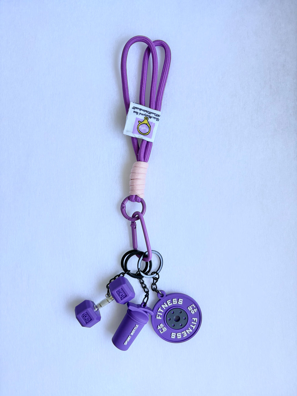 Personalized Fitness & Wellness Charm Keychain Set (Options: Gym / Yoga & Pilates / Pickleball)