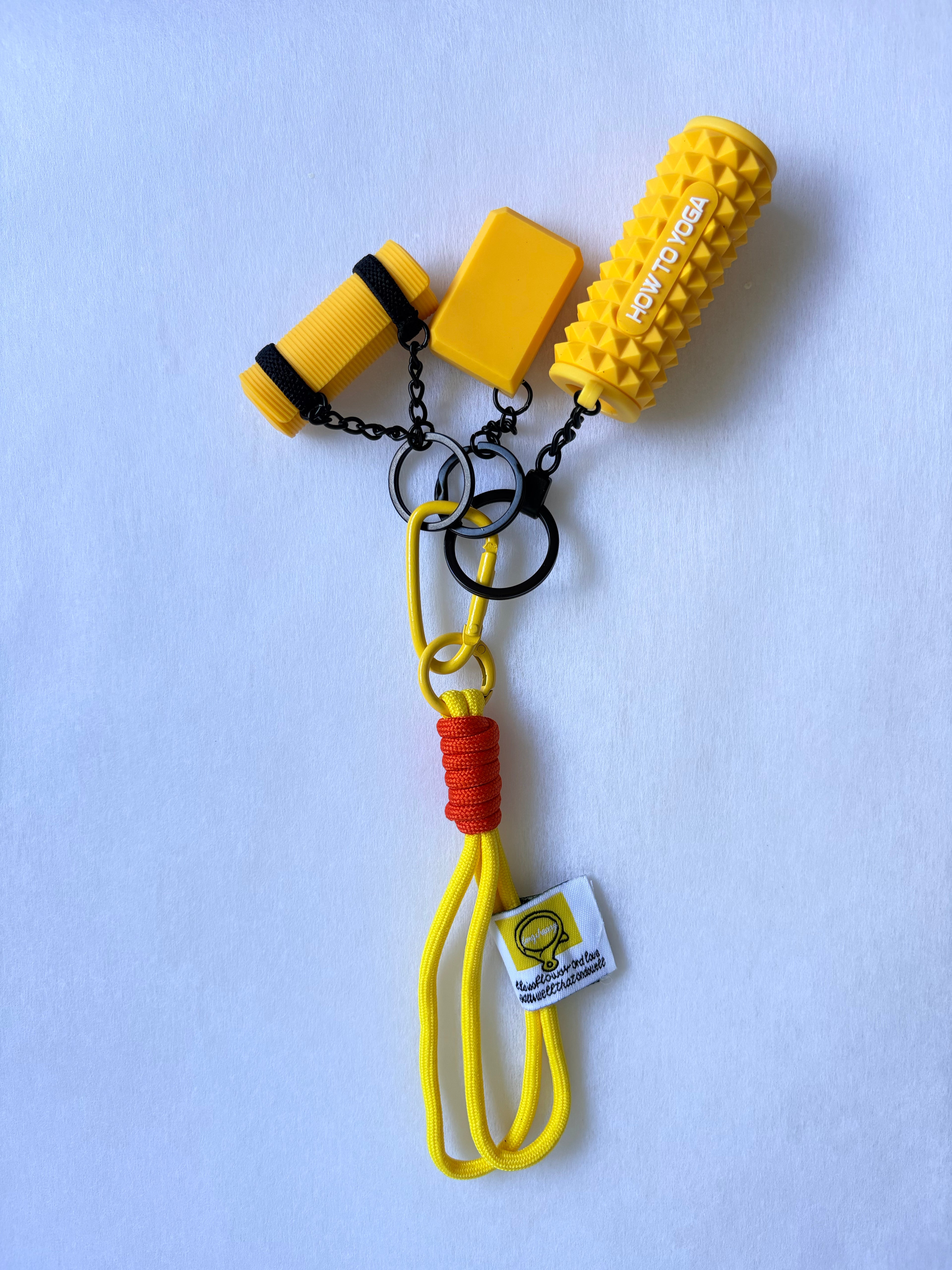 Personalized Fitness & Wellness Charm Keychain Set (Options: Gym / Yoga & Pilates / Pickleball)