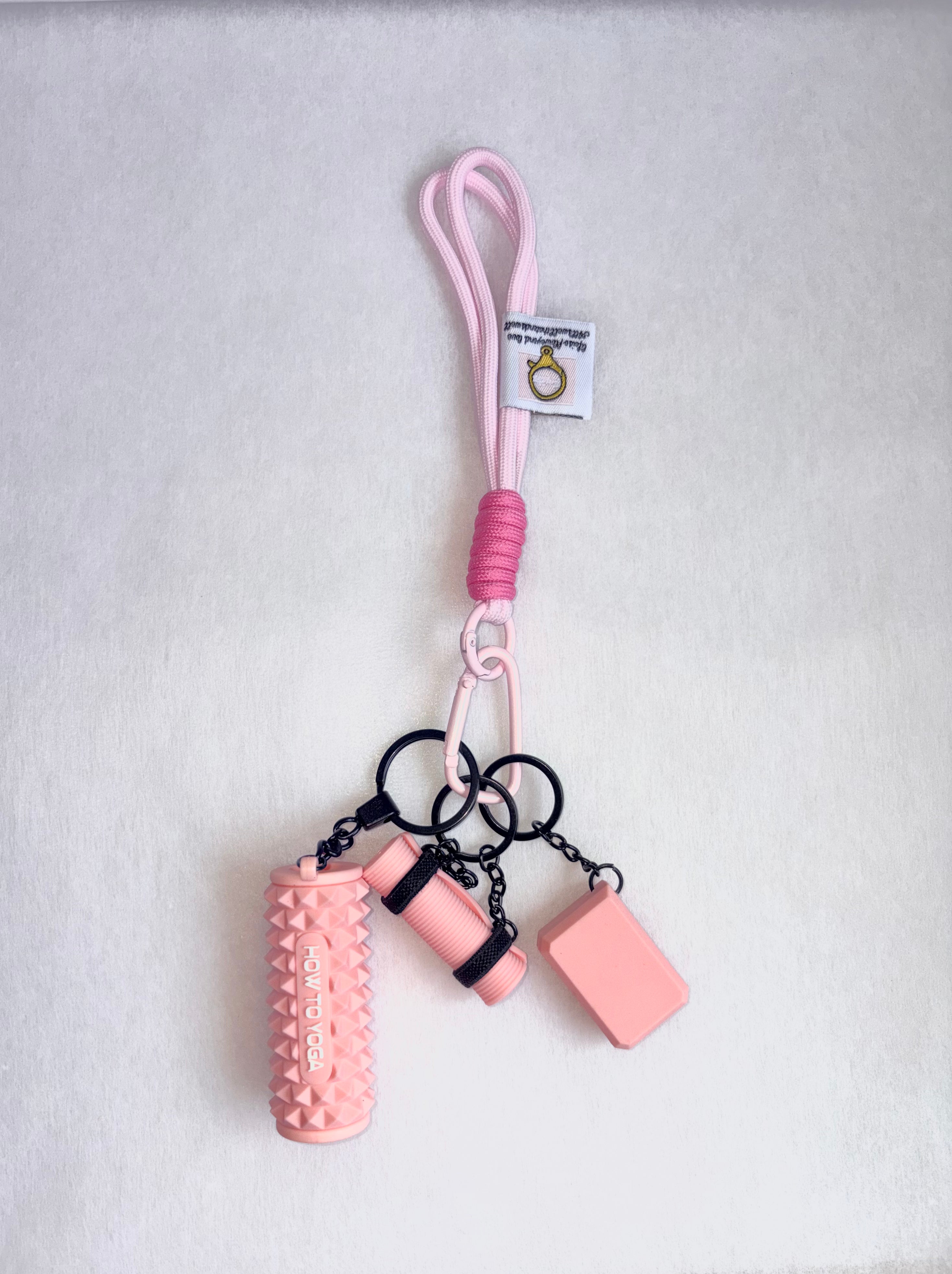 Personalized Fitness & Wellness Charm Keychain Set (Options: Gym / Yoga & Pilates / Pickleball)