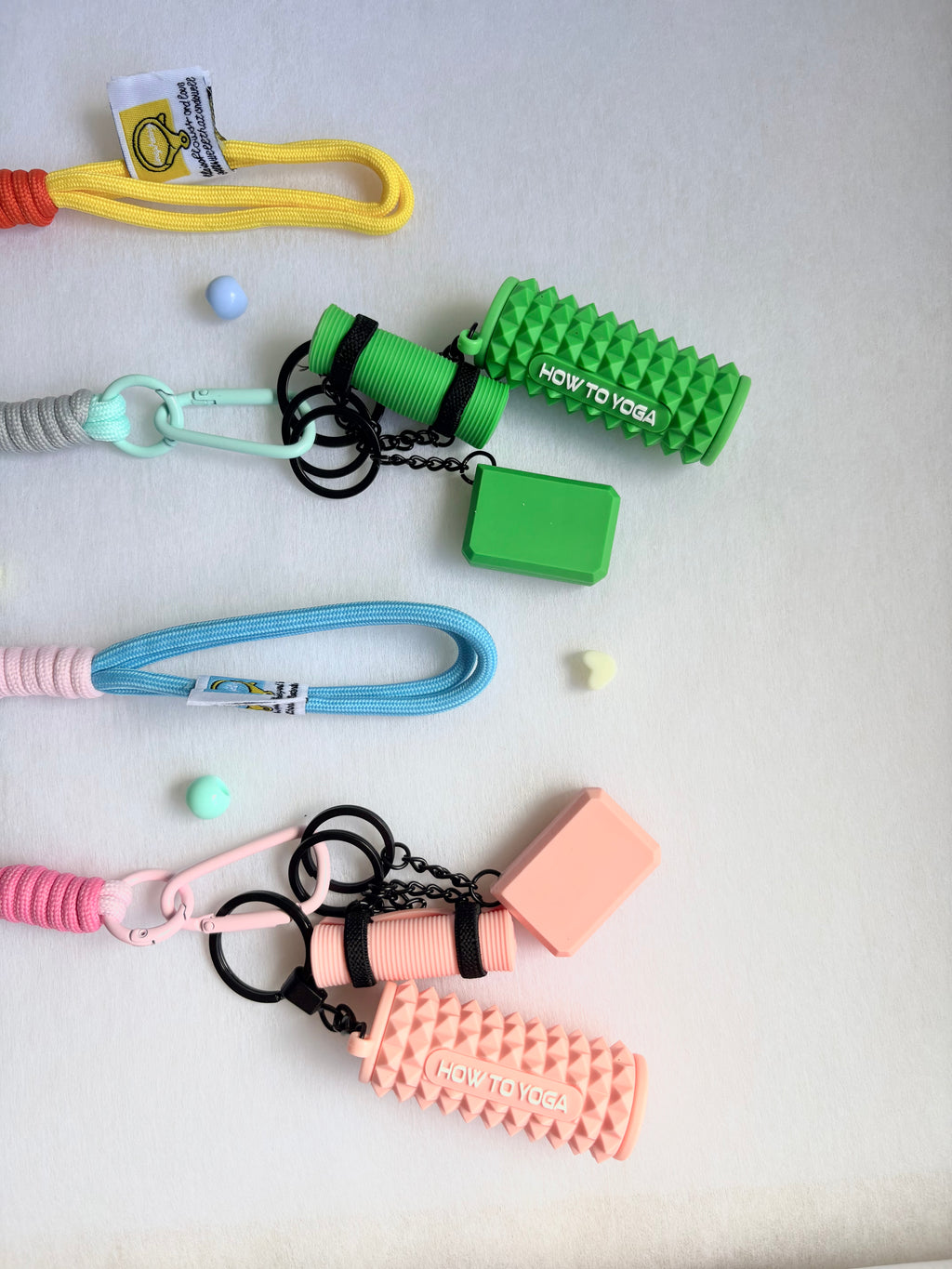 Personalized Fitness & Wellness Charm Keychain Set (Options: Gym / Yoga & Pilates / Pickleball)