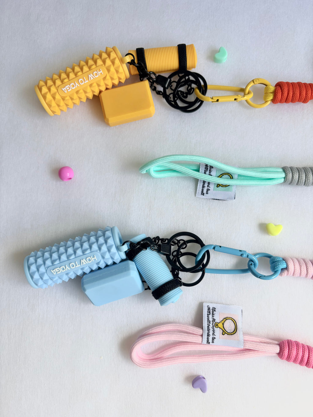 Personalized Fitness & Wellness Charm Keychain Set (Options: Gym / Yoga & Pilates / Pickleball)