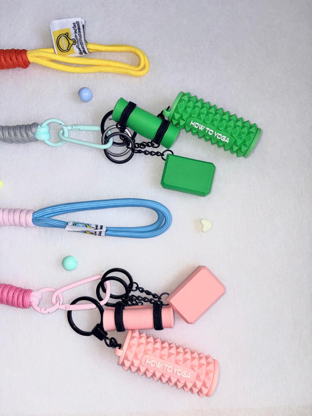 Personalized Fitness & Wellness Charm Keychain Set (Options: Gym / Yoga & Pilates / Pickleball)