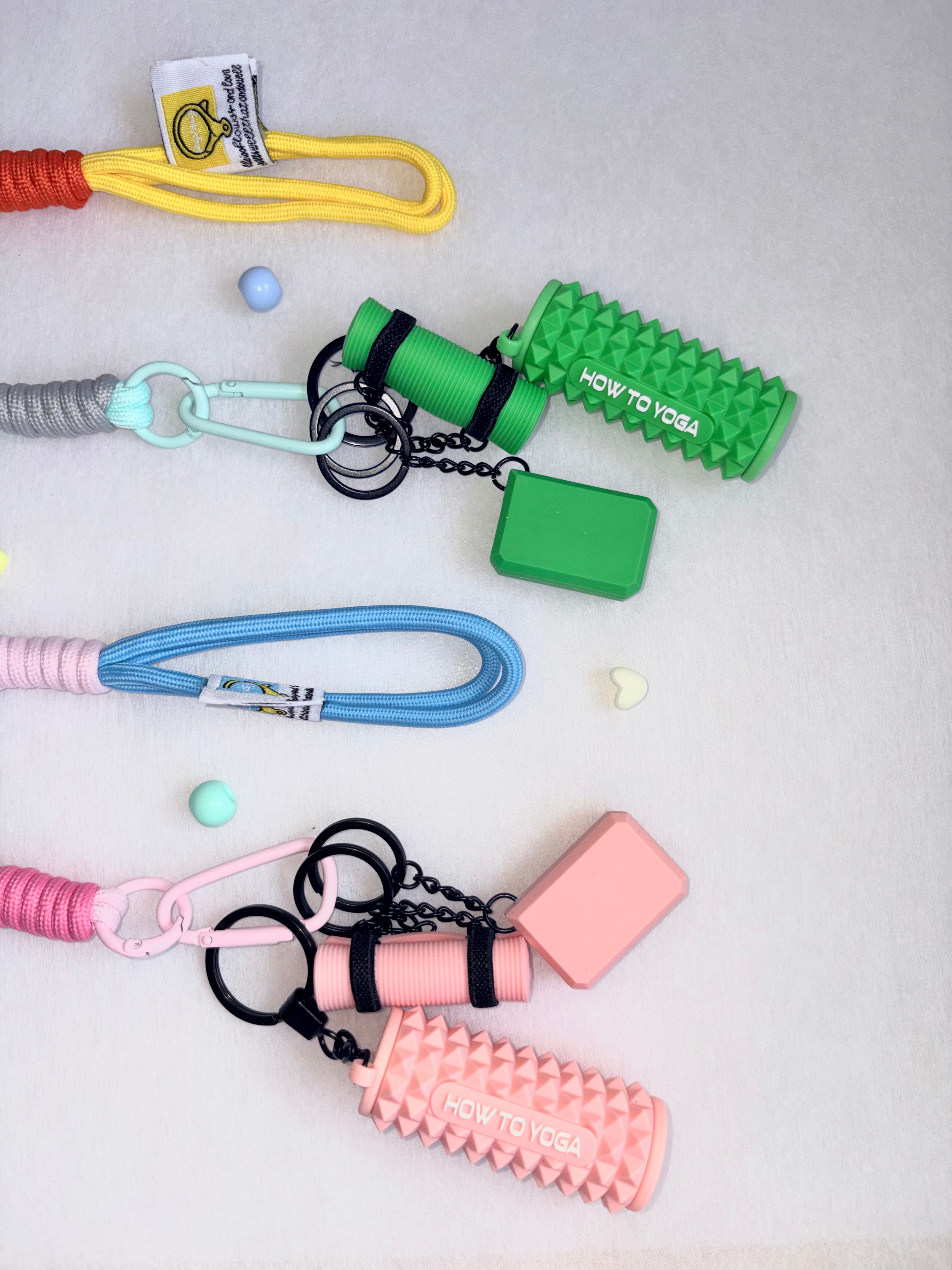 Personalized Fitness & Wellness Charm Keychain Set (Options: Gym / Yoga & Pilates / Pickleball)