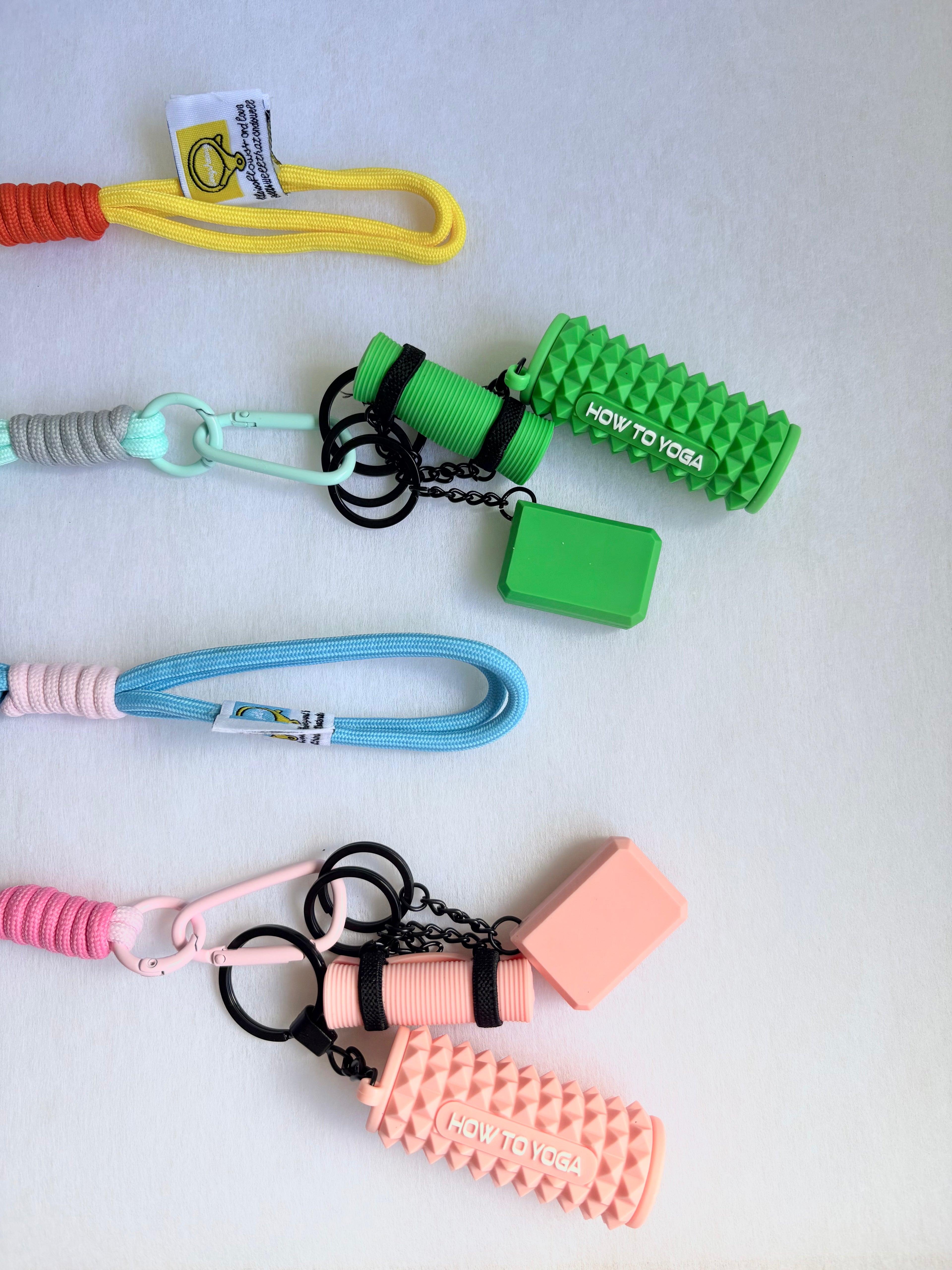 Personalized Fitness & Wellness Charm Keychain Set (Options: Gym / Yoga & Pilates / Pickleball)