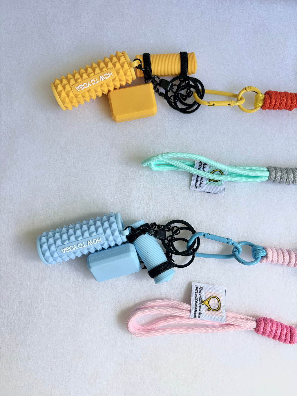 Personalized Fitness & Wellness Charm Keychain Set (Options: Gym / Yoga & Pilates / Pickleball)