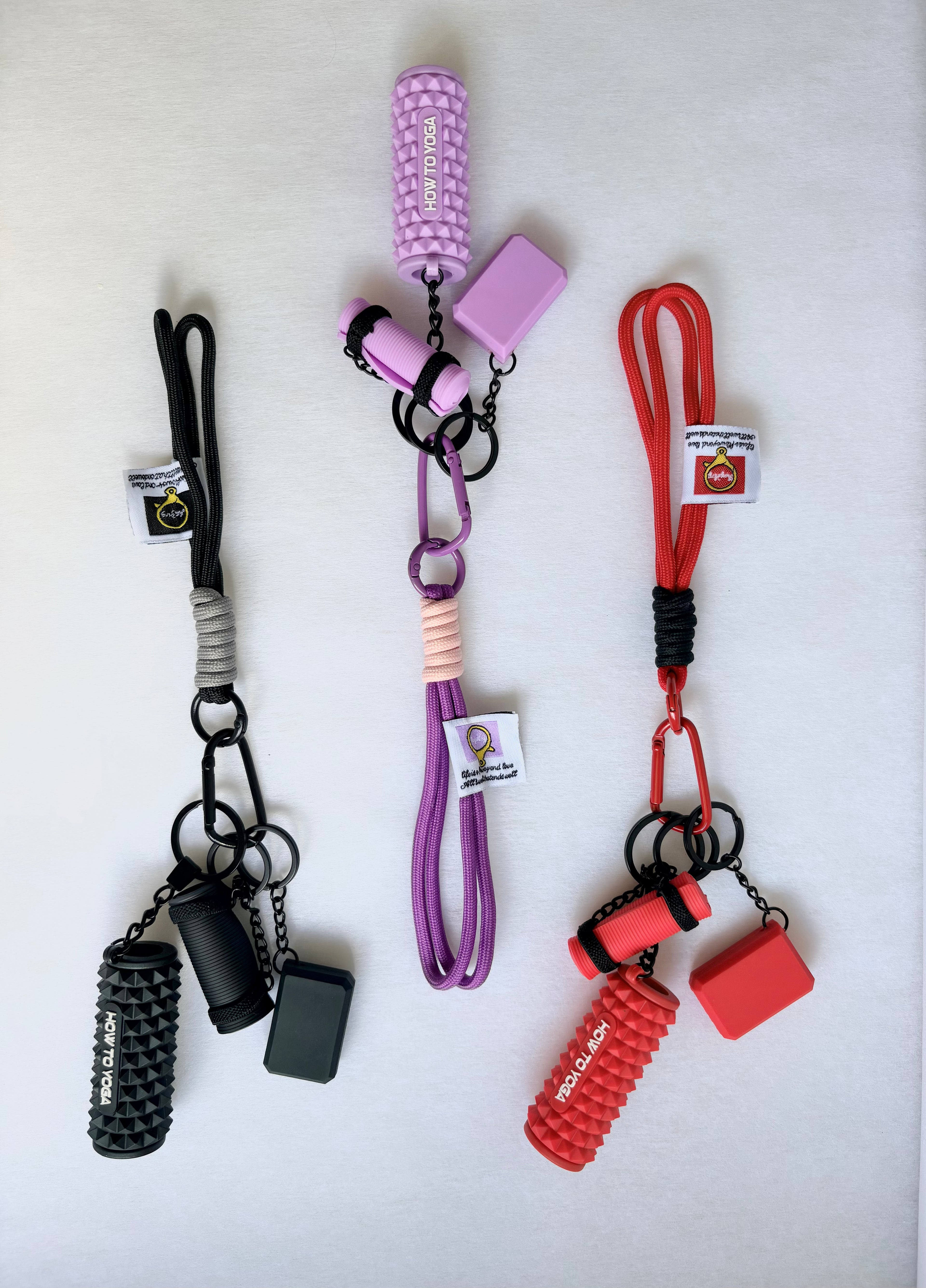 Personalized Fitness & Wellness Charm Keychain Set (Options: Gym / Yoga & Pilates / Pickleball)