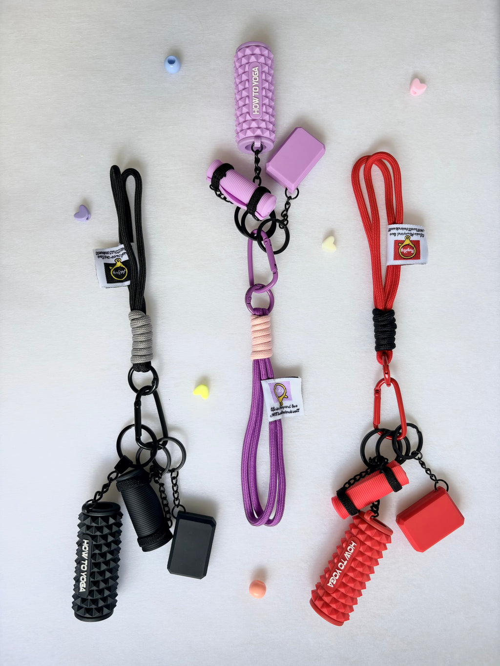 Personalized Fitness & Wellness Charm Keychain Set (Options: Gym / Yoga & Pilates / Pickleball)