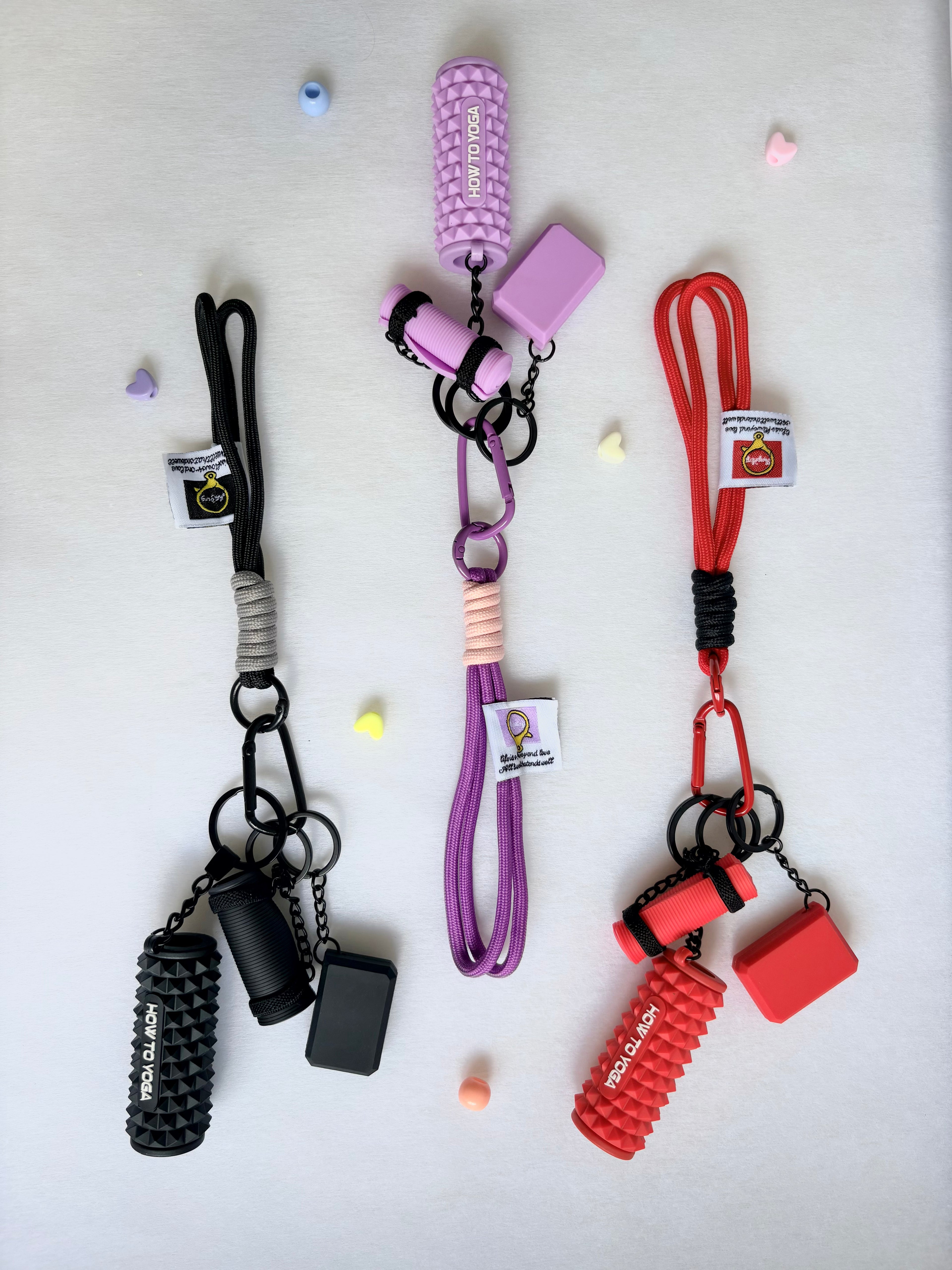 Personalized Fitness & Wellness Charm Keychain Set (Options: Gym / Yoga & Pilates / Pickleball)