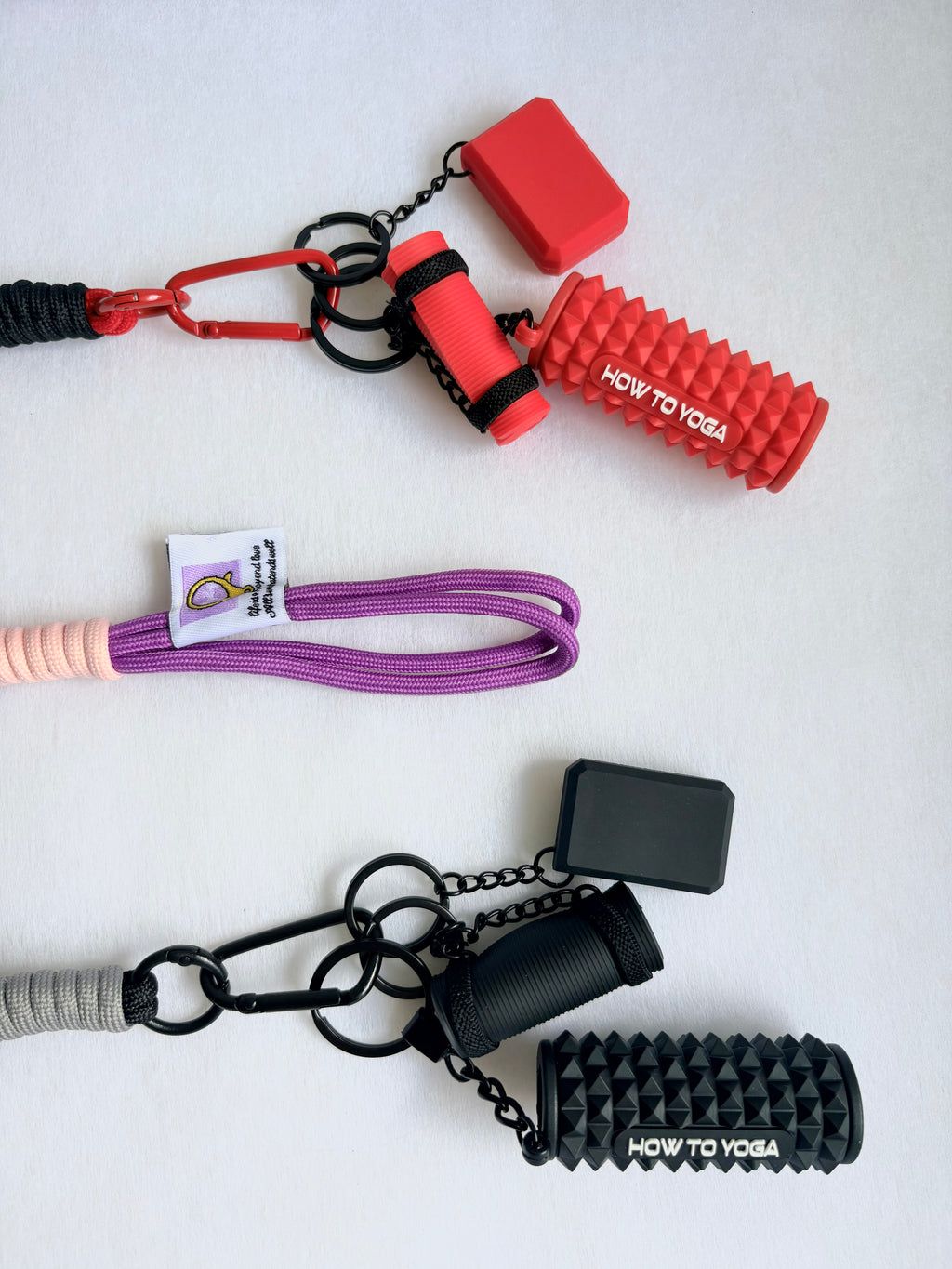 Personalized Fitness & Wellness Charm Keychain Set (Options: Gym / Yoga & Pilates / Pickleball)