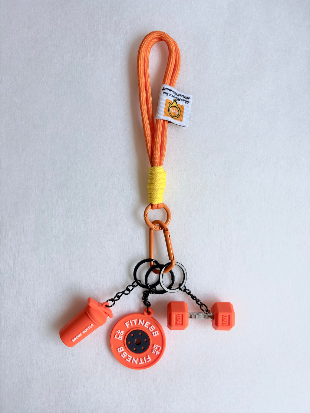 Personalized Fitness & Wellness Charm Keychain Set (Options: Gym / Yoga & Pilates / Pickleball)