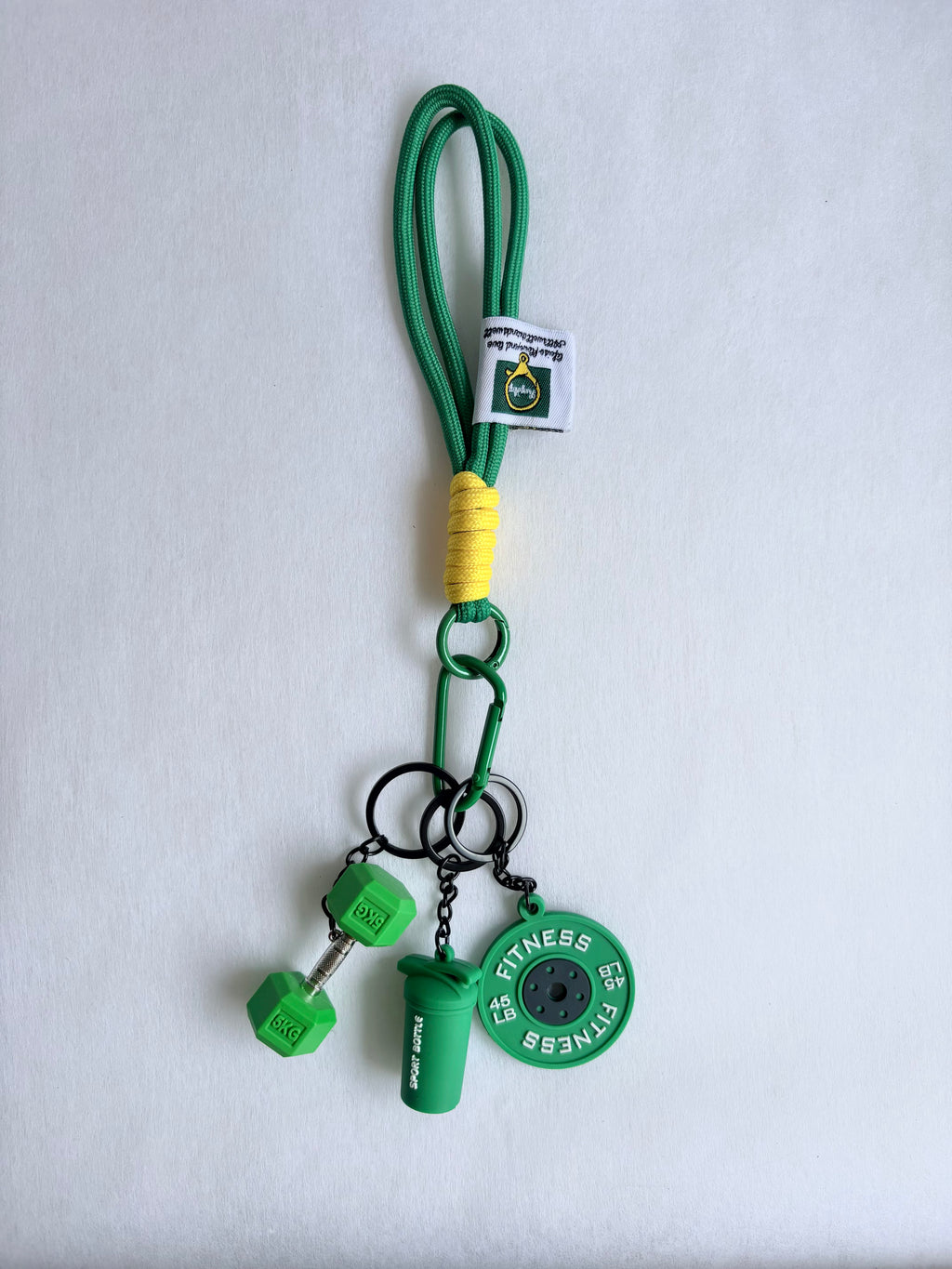 Personalized Fitness & Wellness Charm Keychain Set (Options: Gym / Yoga & Pilates / Pickleball)