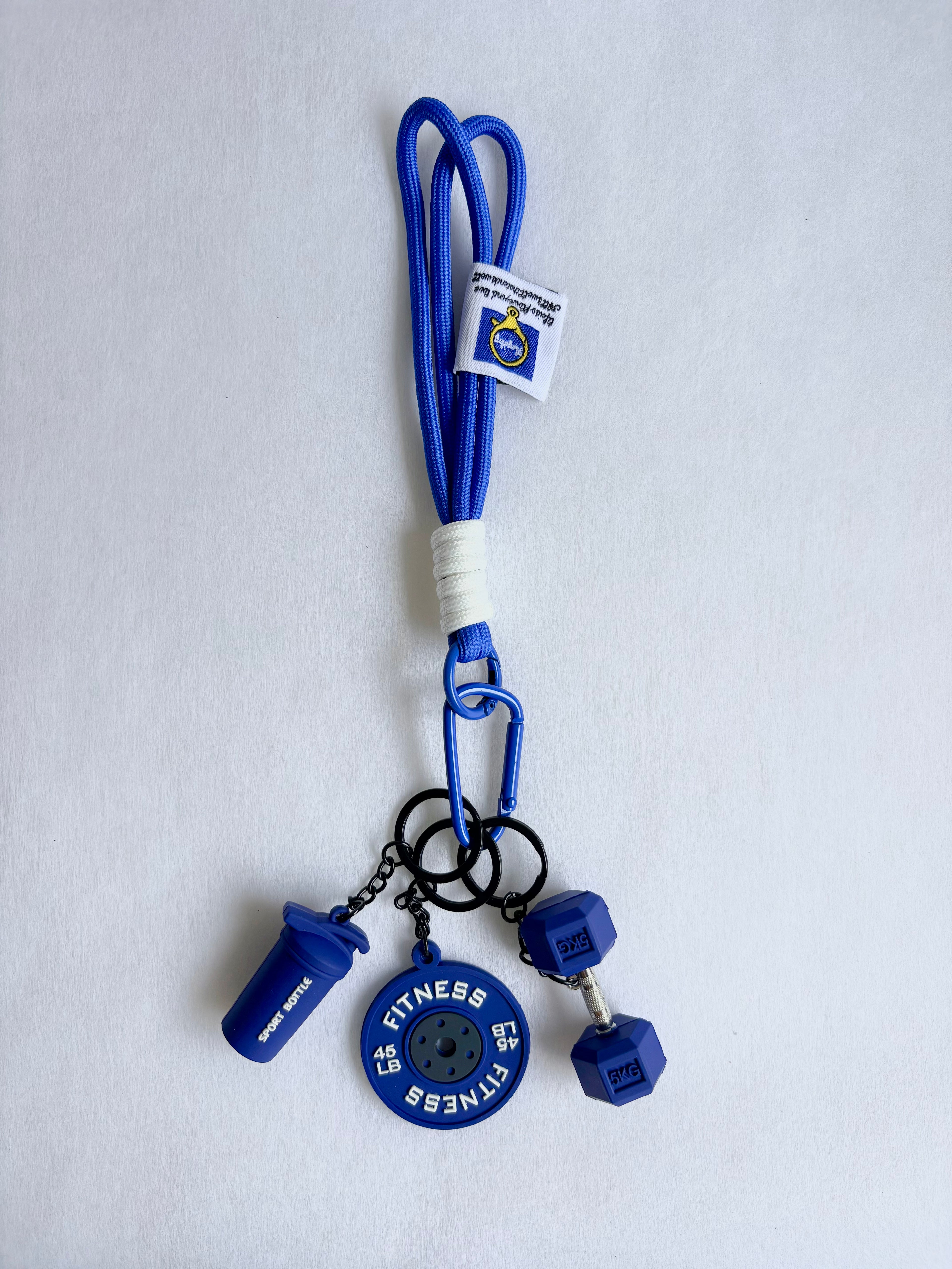 Personalized Fitness & Wellness Charm Keychain Set (Options: Gym / Yoga & Pilates / Pickleball)