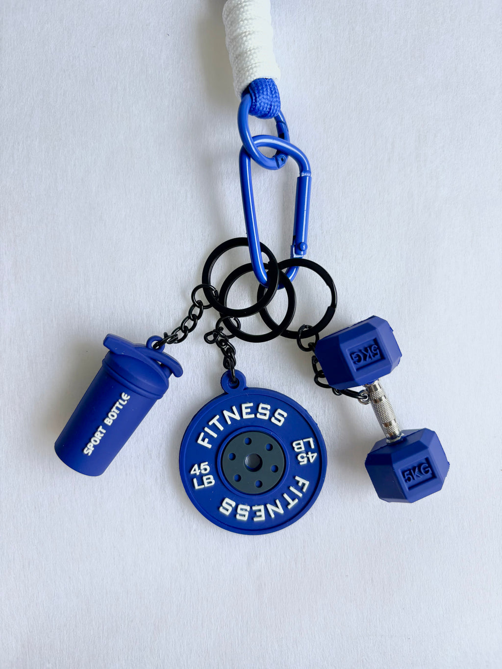 Personalized Fitness & Wellness Charm Keychain Set (Options: Gym / Yoga & Pilates / Pickleball)