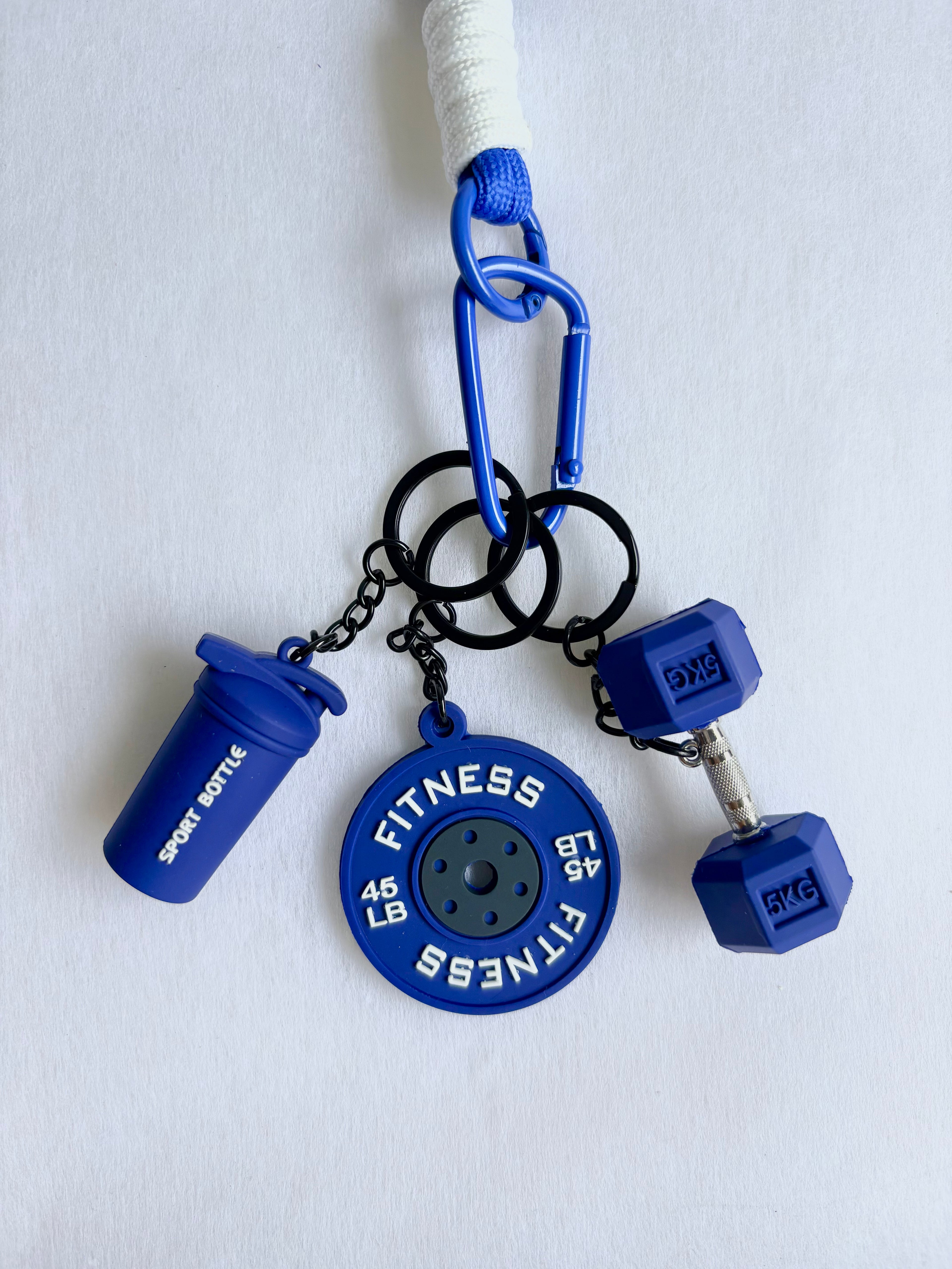 Personalized Fitness & Wellness Charm Keychain Set (Options: Gym / Yoga & Pilates / Pickleball)