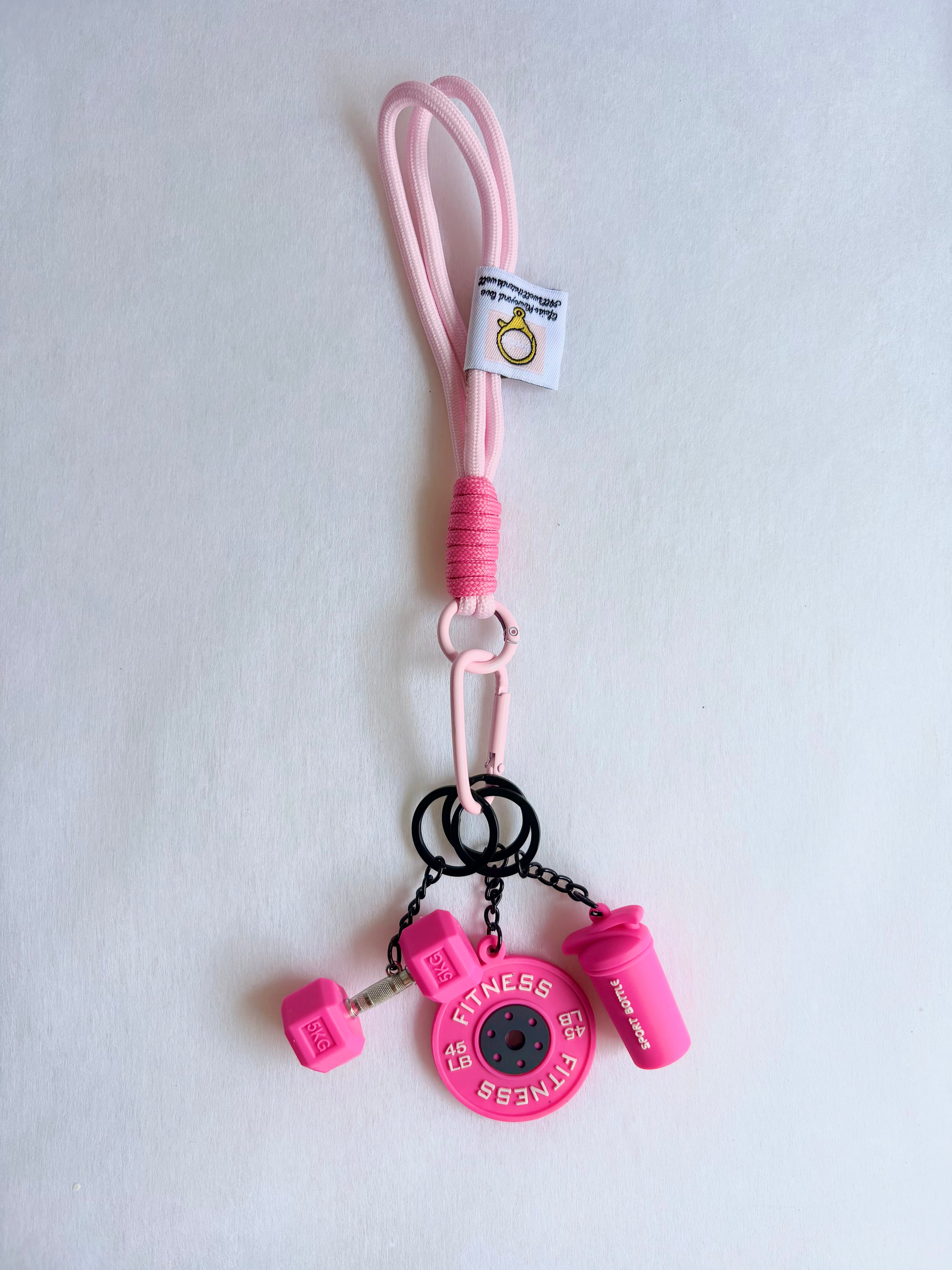 Personalized Fitness & Wellness Charm Keychain Set (Options: Gym / Yoga & Pilates / Pickleball)