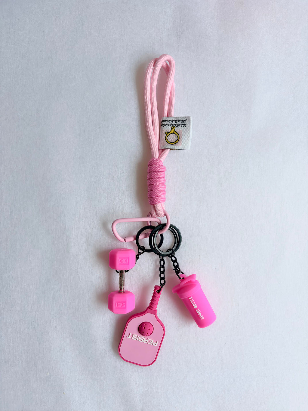 Personalized Fitness & Wellness Charm Keychain Set (Options: Gym / Yoga & Pilates / Pickleball)
