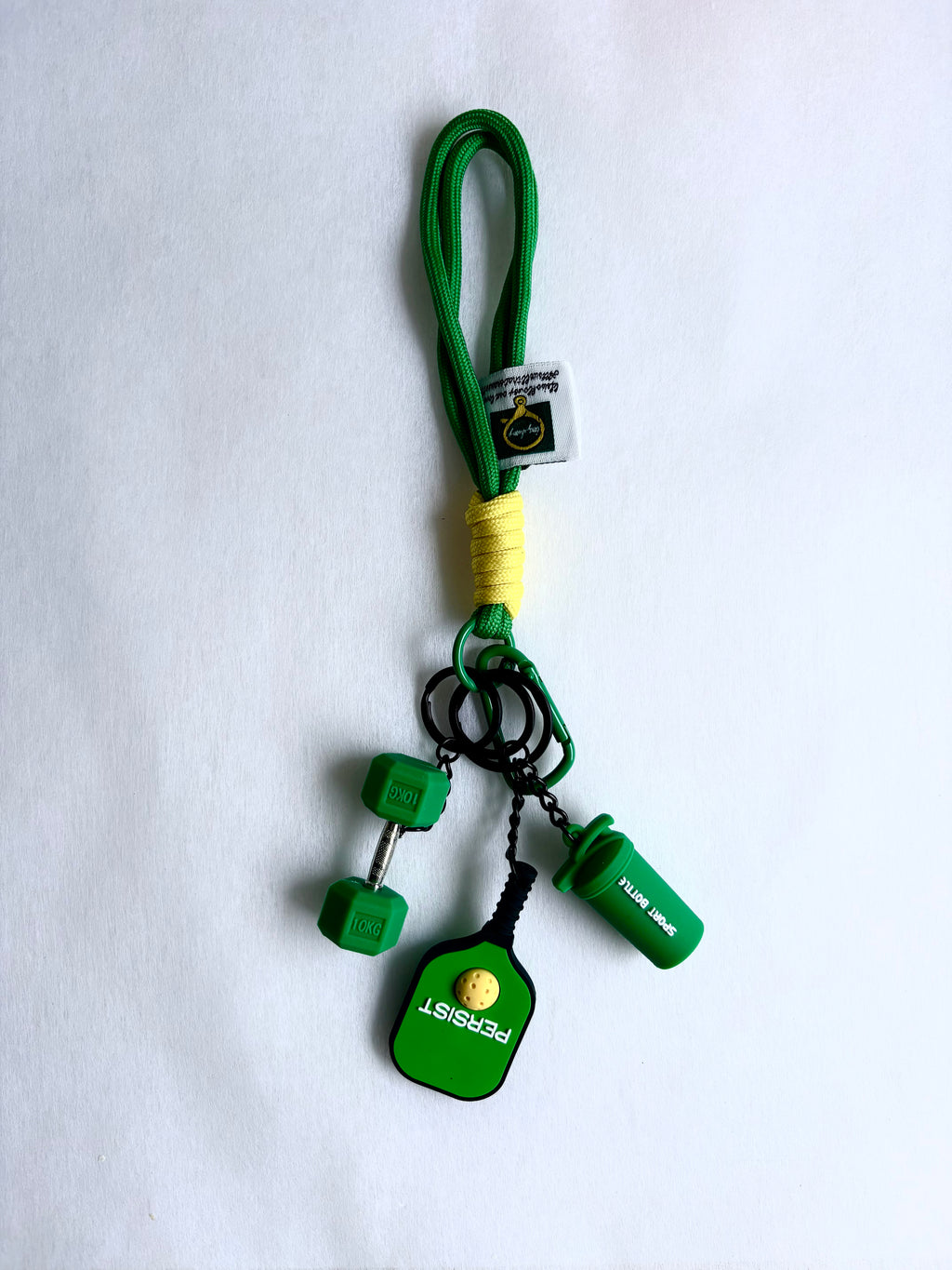 Personalized Fitness & Wellness Charm Keychain Set (Options: Gym / Yoga & Pilates / Pickleball)