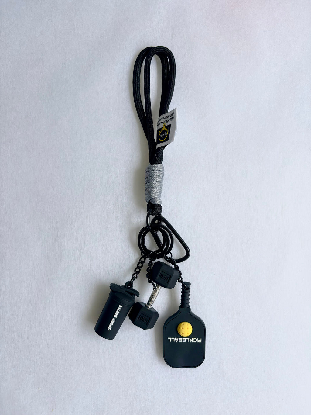 Personalized Fitness & Wellness Charm Keychain Set (Options: Gym / Yoga & Pilates / Pickleball)