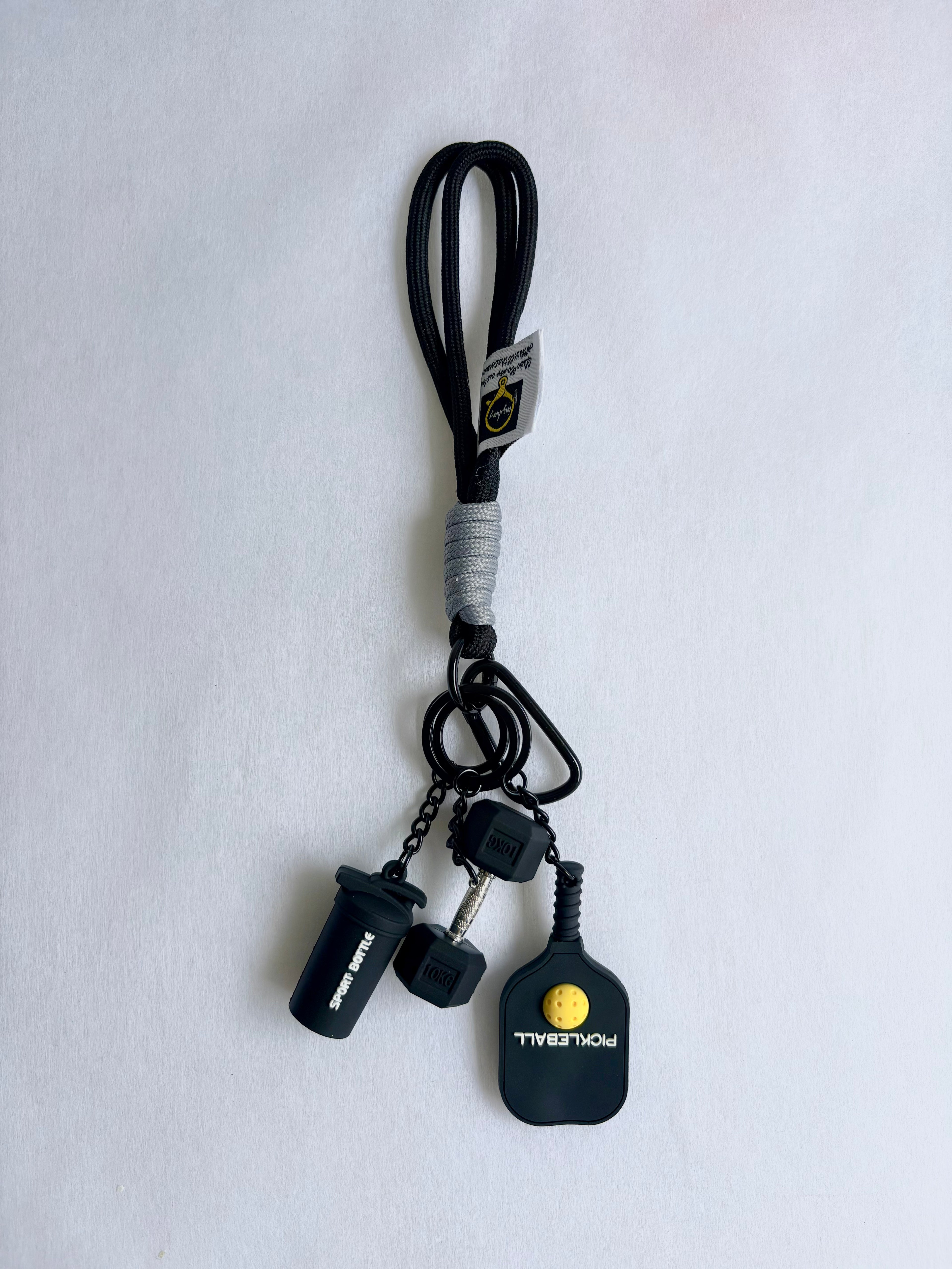 Personalized Fitness & Wellness Charm Keychain Set (Options: Gym / Yoga & Pilates / Pickleball)