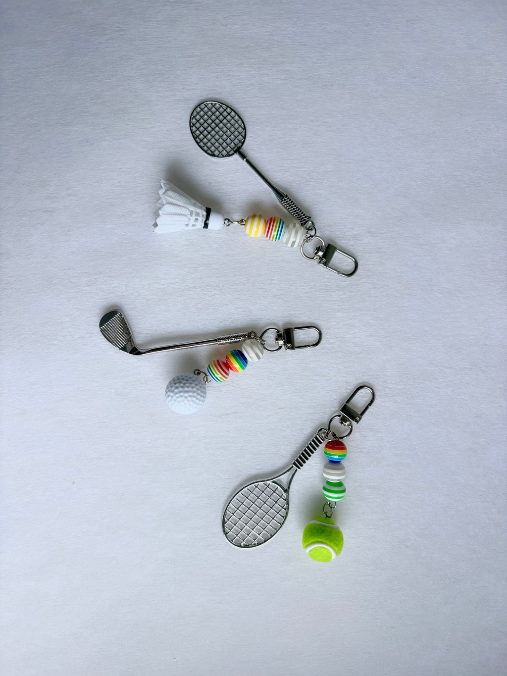 [Custom] Classic Sports Charm Keychain - Tennis, Golf, Badminton