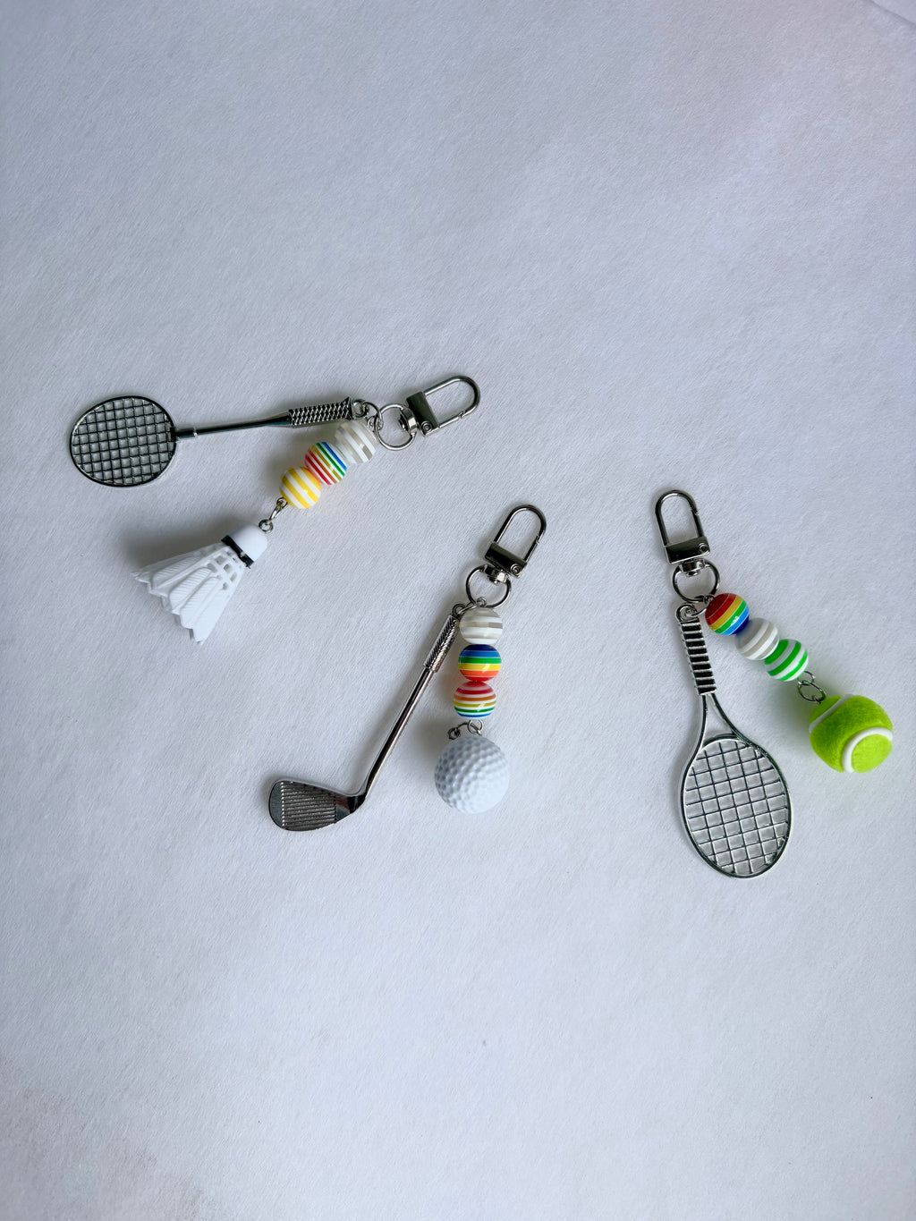 [Custom] Classic Sports Charm Keychain - Tennis, Golf, Badminton