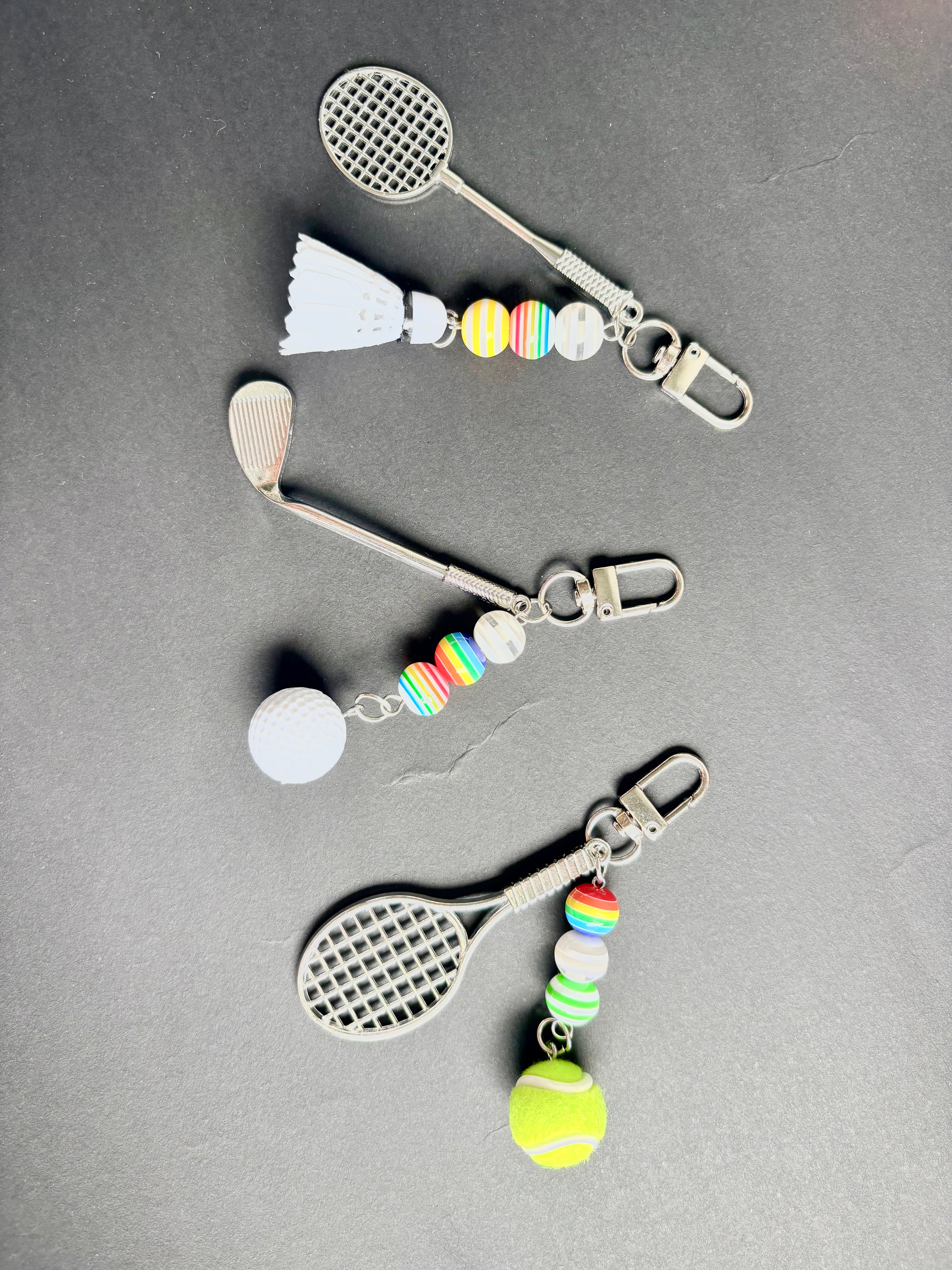 [Custom] Classic Sports Charm Keychain - Tennis, Golf, Badminton