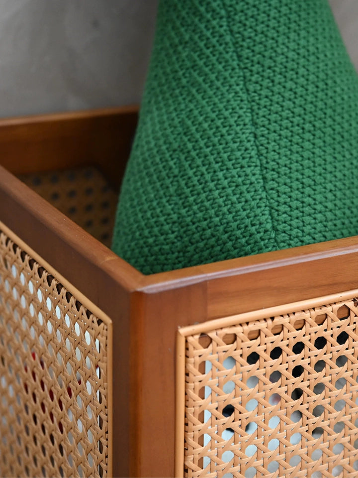 Rattan Rolling Laundry Hamper – Wooden Frame Storage Basket