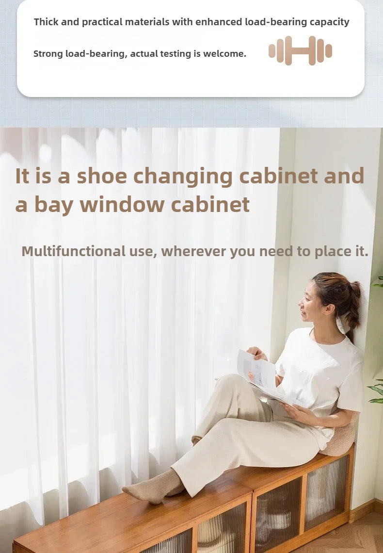 Flip-Top Wooden Storage Bench – Minimalist Entryway Organizer