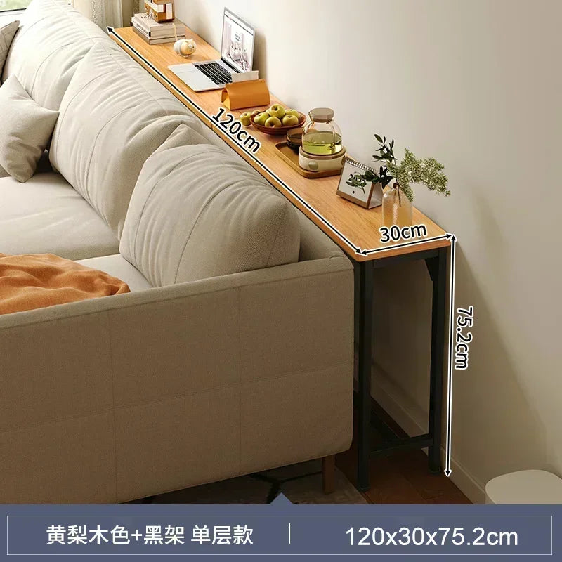 Slim Console Table – Behind Sofa Storage Shelf