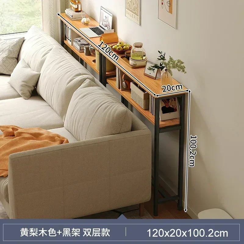 Slim Console Table – Behind Sofa Storage Shelf