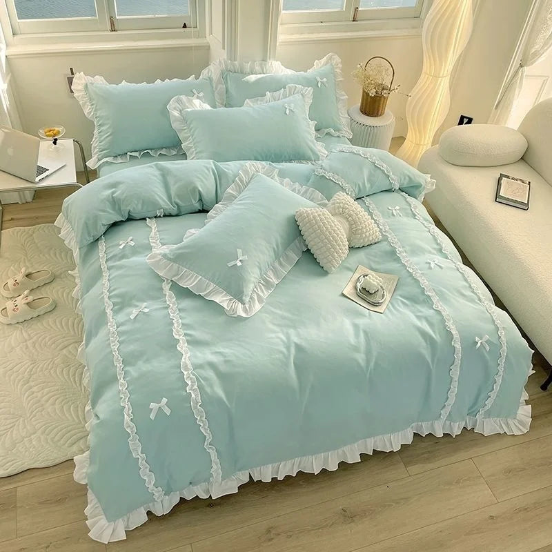 Ruffle Ribbon Bedding Set
