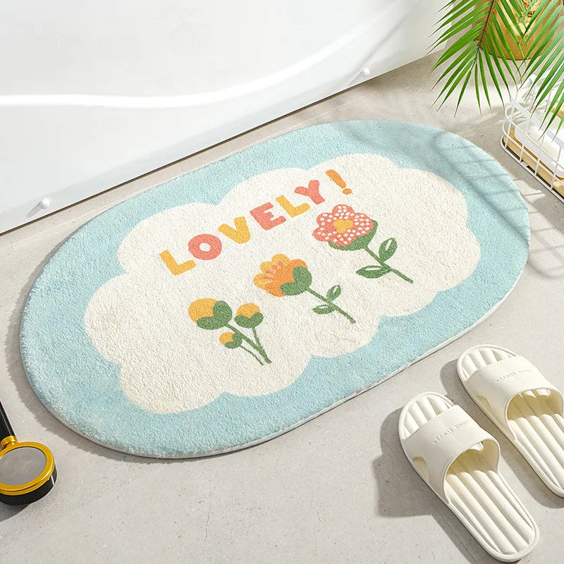 Floral Soft Floor Mat