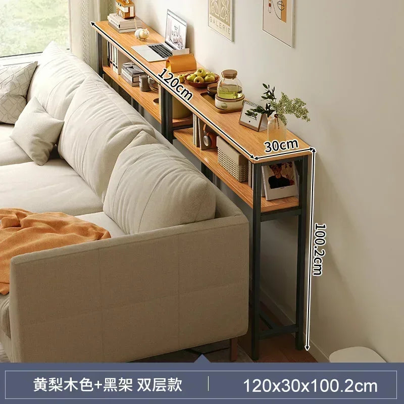 Slim Console Table – Behind Sofa Storage Shelf