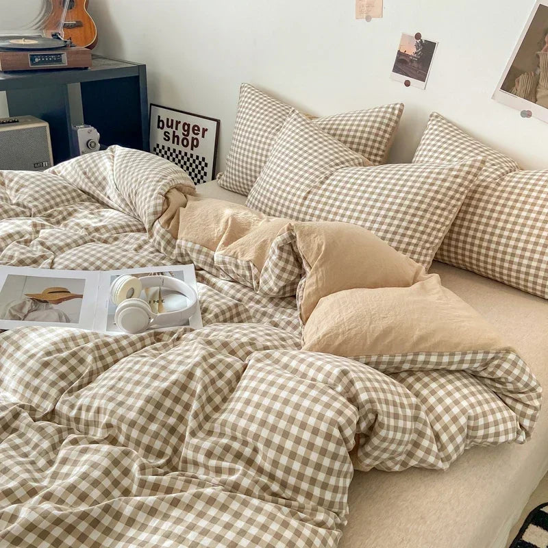 Modern Gingham Bedding Set