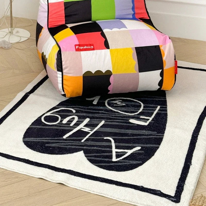 A Hug For You Heart Rug – Playful Graphic Floor Mat
