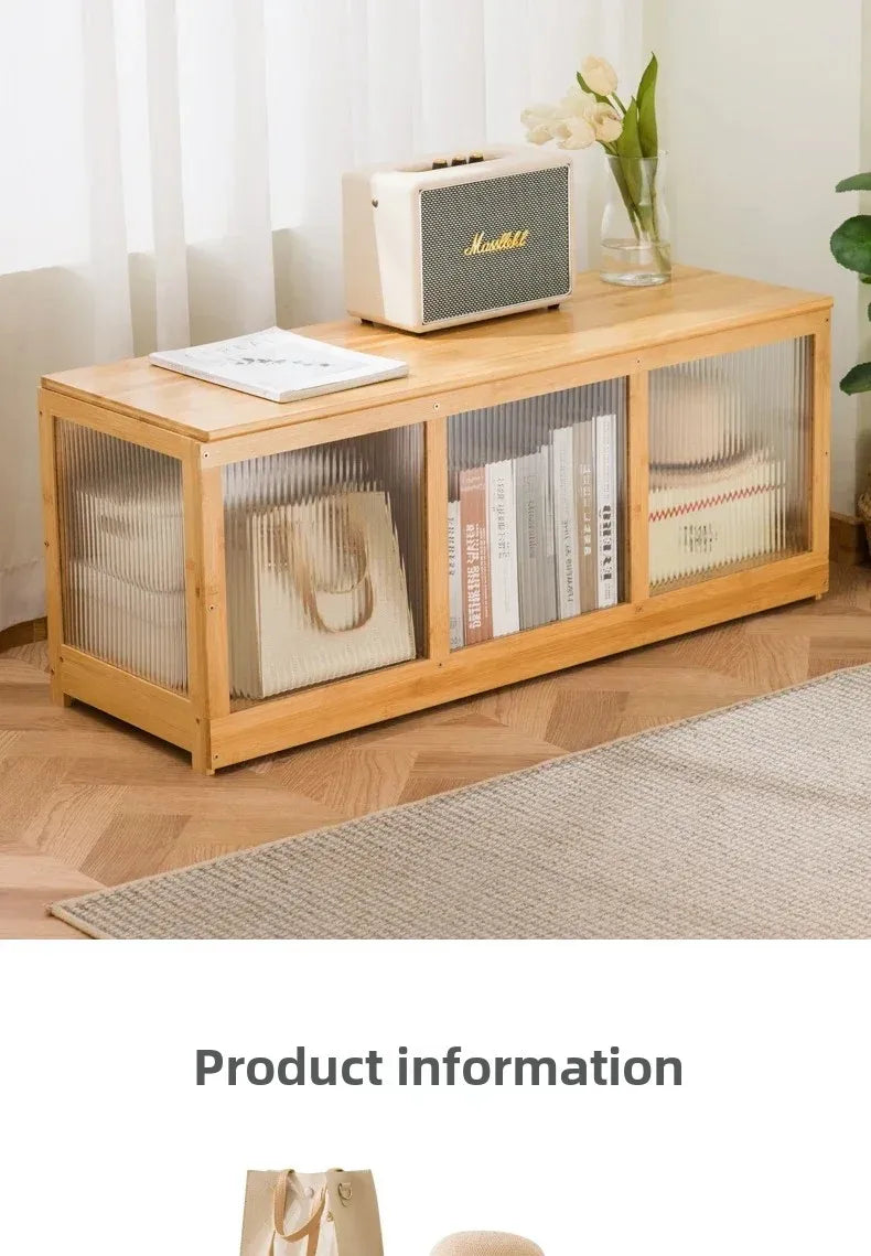 Flip-Top Wooden Storage Bench – Minimalist Entryway Organizer