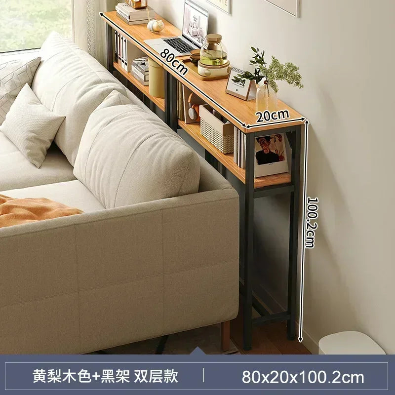 Slim Console Table – Behind Sofa Storage Shelf