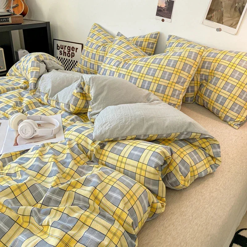 Modern Gingham Bedding Set